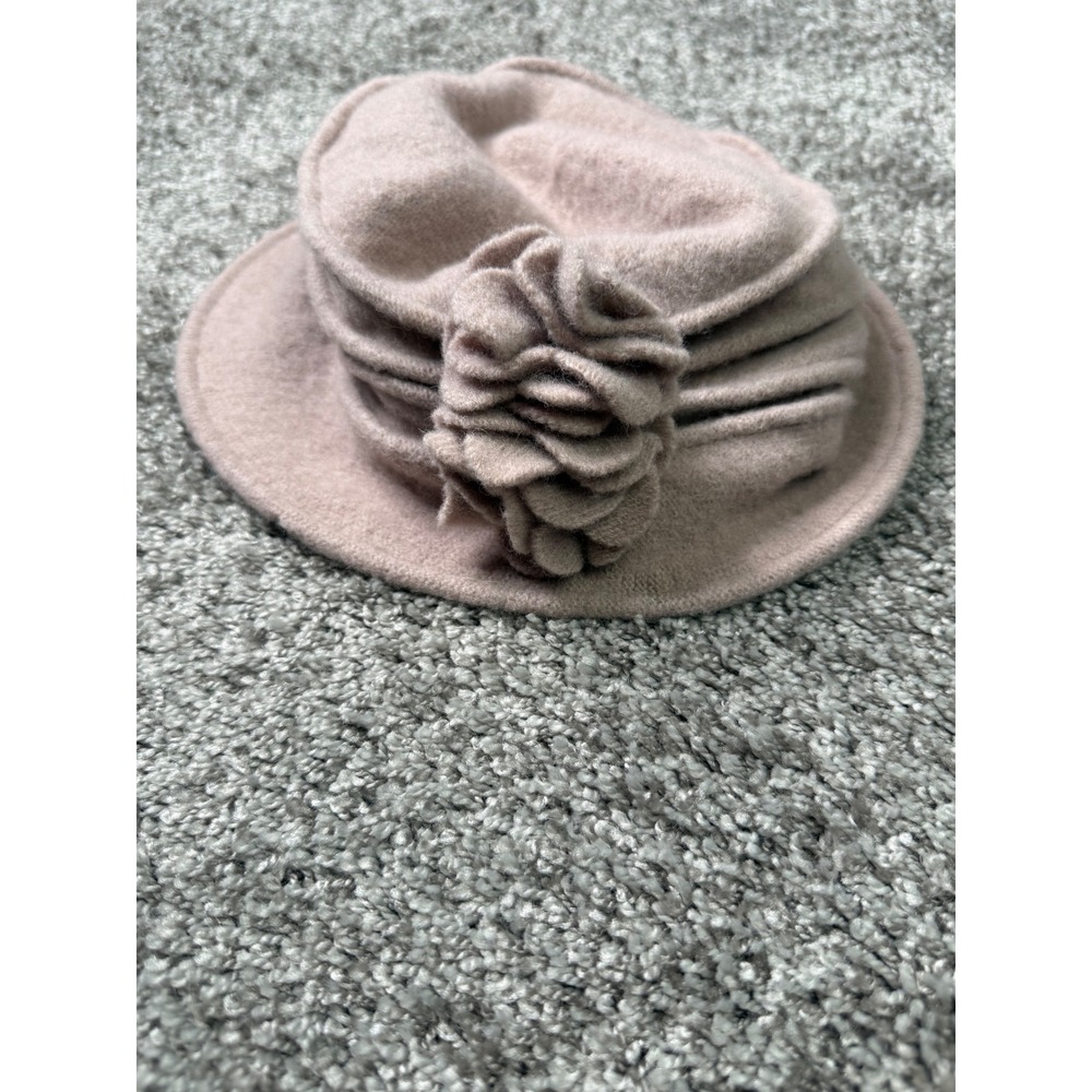 Vintage Scala Collezione 100% Wool Floral Cloche Hat
